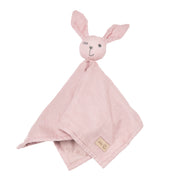 Organic cuddly blanket 'Lil Planet' pink/mauve, 40 x 40 cm, muslin & jersey, GOTS certified