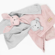 Organic cuddly cloth 'Lil Planet' silver gray, 40 x 40 cm, Musselin & Jersey, GOTS certified