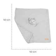 Organic cuddly cloth 'Lil Planet' silver gray, 40 x 40 cm, Musselin & Jersey, GOTS certified