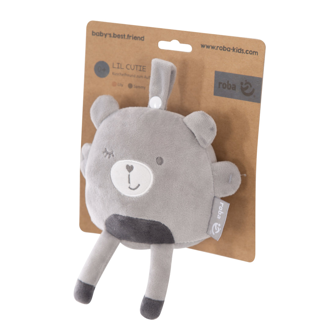 Anhänger-Toy Serie 'Lil Cuties' für Babys, Kuscheltier 'Sammy' für Mädchen & Jungen, Silbergrau