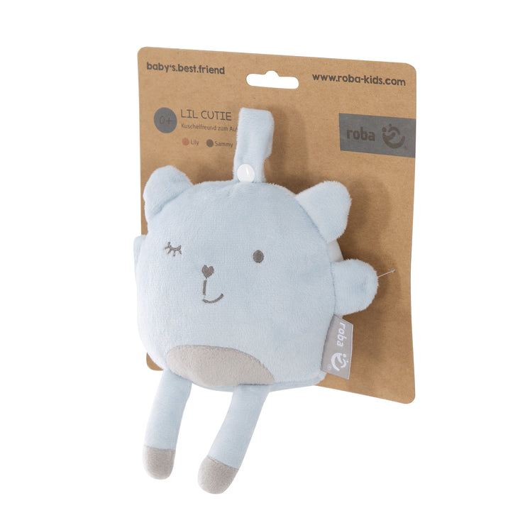 Pendant toy series 'Lil Cuties' for babies, cuddly toy 'Benny' for girls and boys, light blue / sky