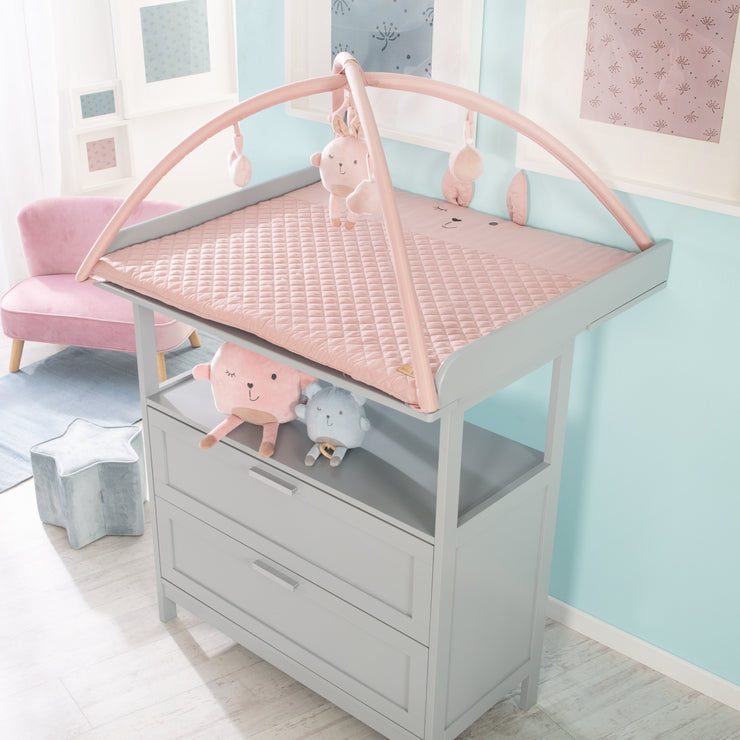 Soffitto strisciante "Style Roba", 85 x 75 cm, foglio di gioco con 5 elementi "Lily", pad di avvolgimento