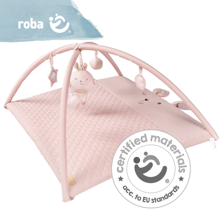 Soffitto strisciante "Style Roba", 85 x 75 cm, foglio di gioco con 5 elementi "Lily", pad di avvolgimento
