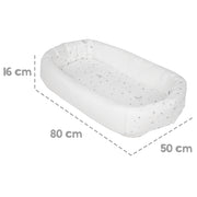 Babylounge 'Sternenzauber', Reisebett für Säuglinge, Wickelunterlage, Jersey, 100 % Baumwolle