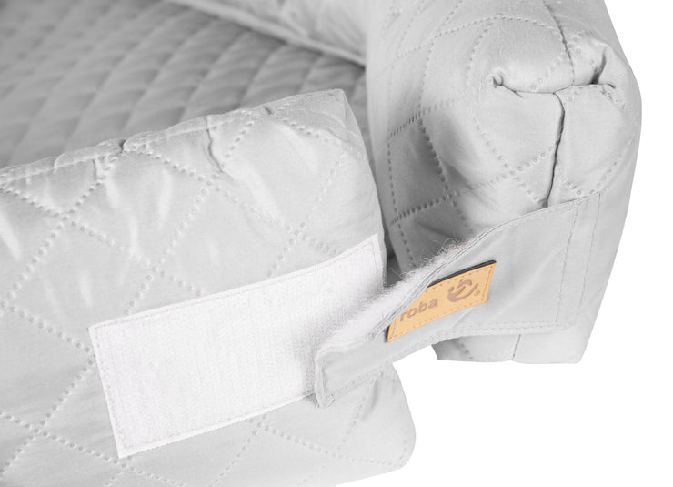 Babylounge 3 en 1 'Roba Style' gris plateado - cama de viaje, serpiente de cama o almohadilla de pañales
