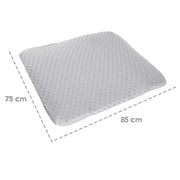 Housse extensible bio "Lil Planet" pour matelas à langer, gris argenté, jersey bio, GOTS, 75 x 85 cm