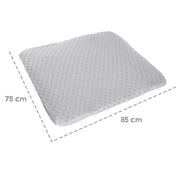 Organic stretch cover for changing mats 'Lil Planet' silver-gray, made of organic jersey, GOTS, 75 x 85 cm