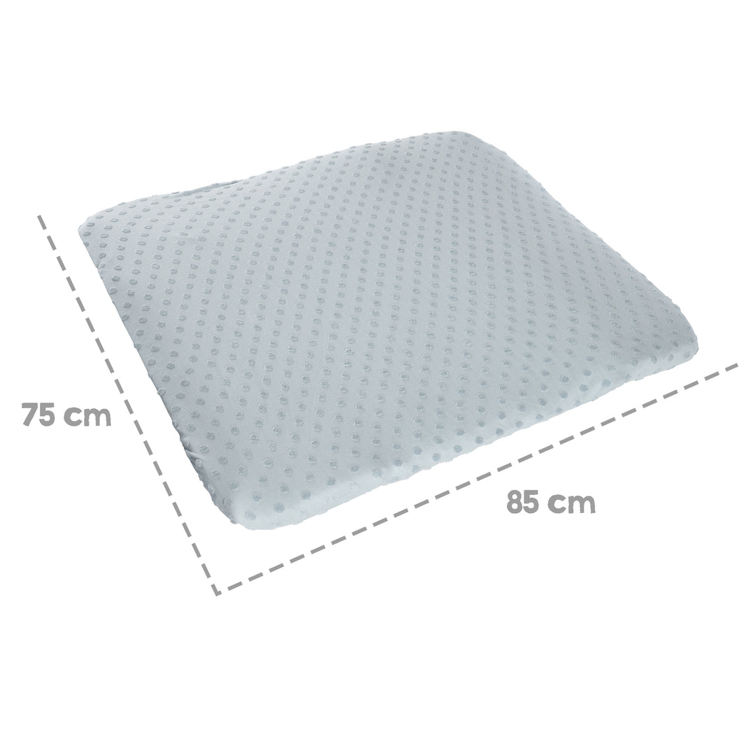 Housse extensible pour matelas à langer 'Lil Planet' - 85 x 75 cm - Jersey biologique GOTS - Bleu clair