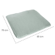 Couvercle de serrage organique pour l'égardage des pads 'Lil Planet' vert glacial, bio-jersey, gots, 75 x 85 cm