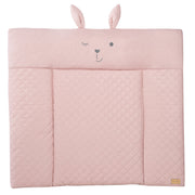 Matelas à langer "roba Style", 85x75 cm, nettoyable, avec visage de lapin "Lily"