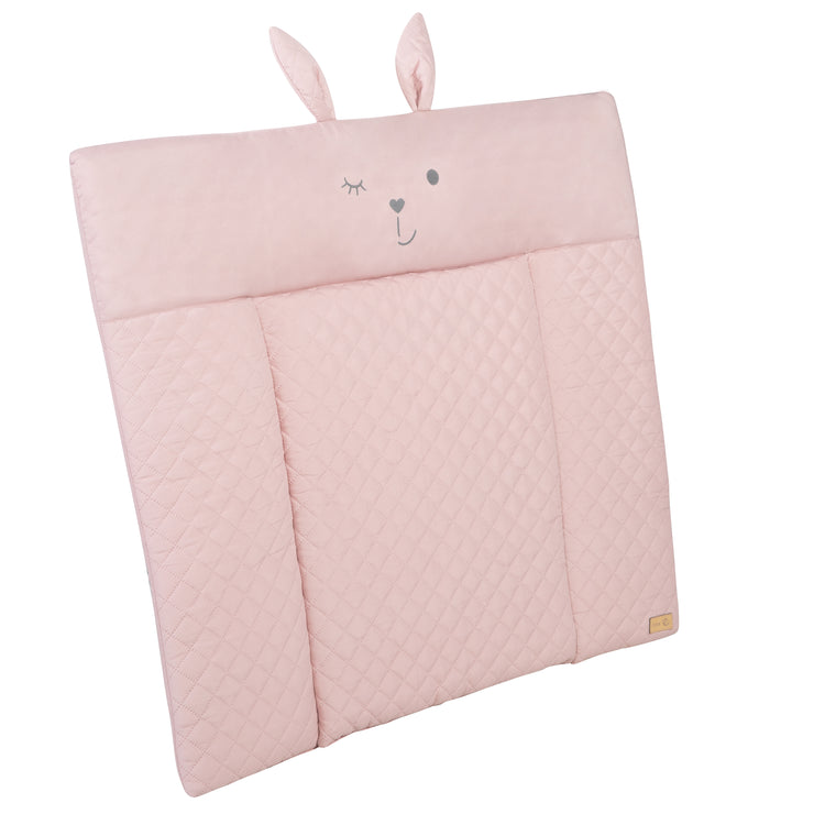 Matelas à langer "roba Style", 85x75 cm, nettoyable, avec visage de lapin "Lily"