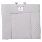 Changing mat soft 'roba Style' grey, 85 x 75 cm, wipeable, with bear face 'Sammy'
