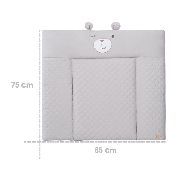 Matelas à langer "roba Style", 85x75 cm, nettoyable, avec visage d'ours "Sammy"