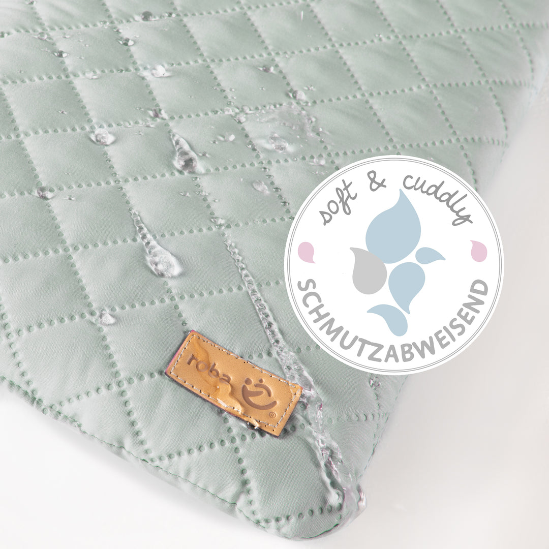 Tapis de parc 'roba Style' pour parc d'enfant hexagonal - Rembourré - Vert givré