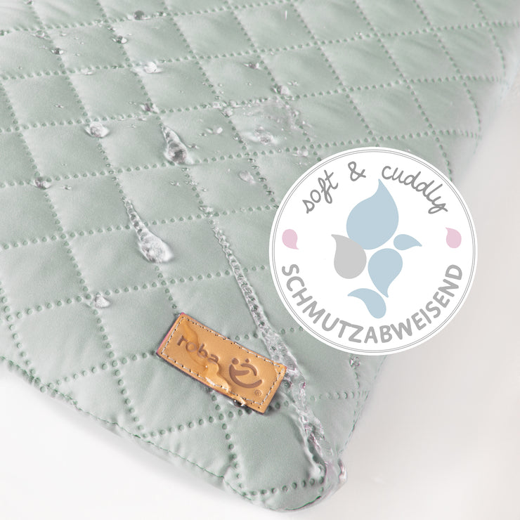 Coperta per box "roba Style", per box esagonali, imbottitura laterale sicura, frosty green