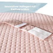 Matelas à langer "roba Style" avec sangle et languettes, 85 x 75 cm, nettoyable, rose/mauve