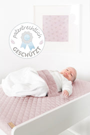 Wrap edition 'Roba Style' with a grid & tabs, 85 x 75 cm, pink/mauve