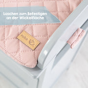 Wickelauflage 'roba Style' mit Haltegurt & Laschen, 85 x 75 cm, rosa/mauve