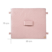 Matelas à langer "roba Style" avec sangle et languettes, 85 x 75 cm, nettoyable, rose/mauve