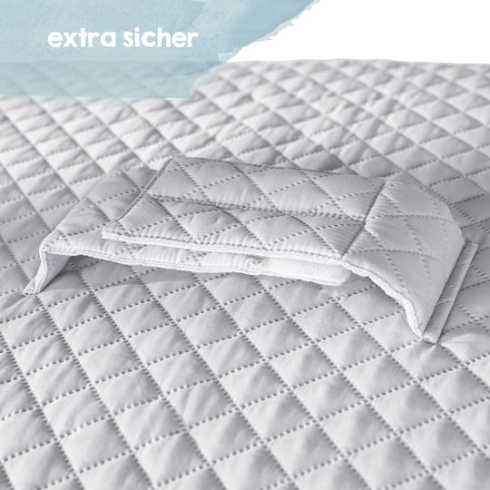 Materassino fasciatoio 'roba Style' con cintura di sicurezza e lacci, 85 x 75 cm, grigio