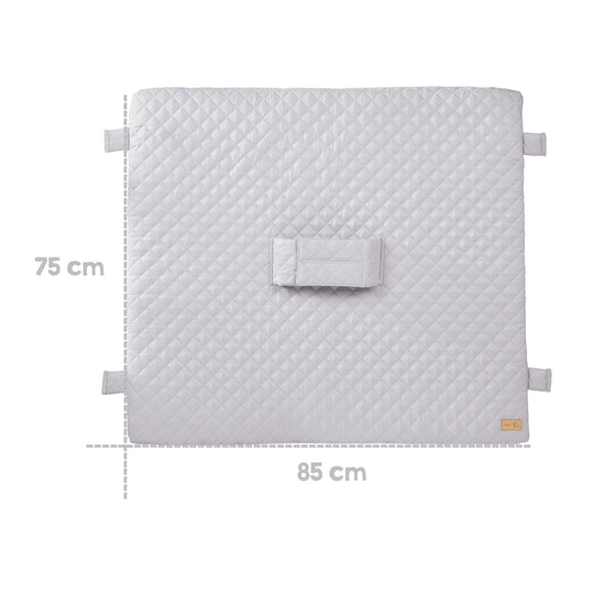Materassino fasciatoio 'roba Style' con cintura di sicurezza e lacci, 85 x 75 cm, grigio