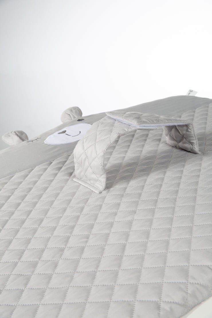 Matelas à langer "roba Style" 85x75, avec ceinture de maintien & languettes, avec visage d'ourson