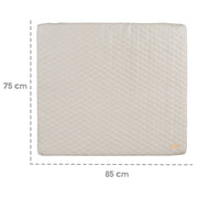 Changing Mat 'Luxe' 85x75, Wipeable PU Leather, Design 'Greyish quilted'
