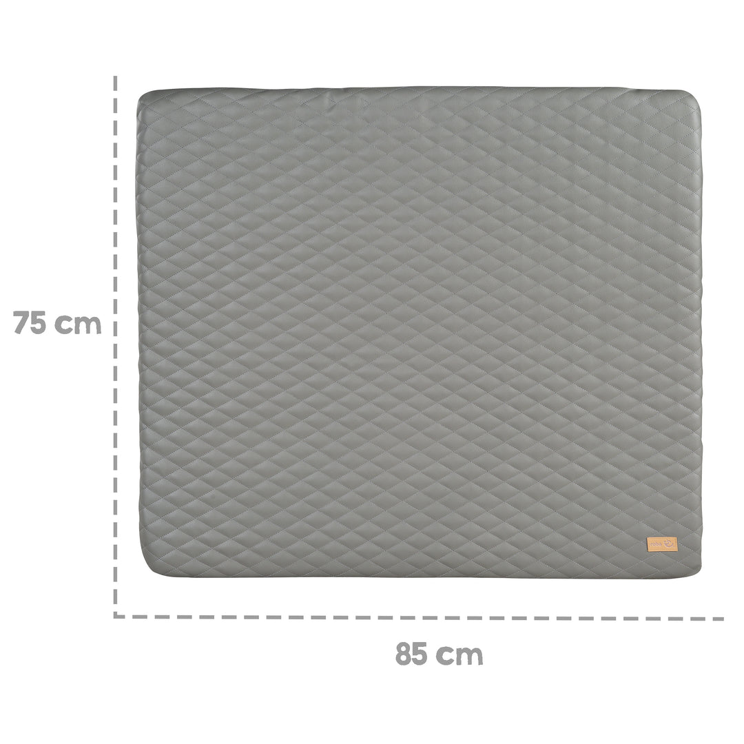 Changing Mat 'Luxe' 85x75, Wipeable PU Leather, Design 'Stone Quilted'