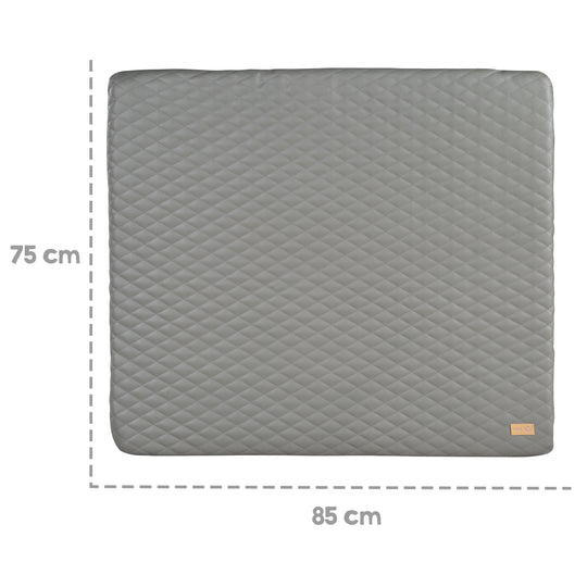 Changing Mat 'Luxe' 85x75, Wipeable PU Leather, Design 'Stone Quilted'