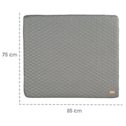 Wickelauflage 'Luxe' 85x75, abwischbares PU-Leder, Design 'Stone gesteppt'