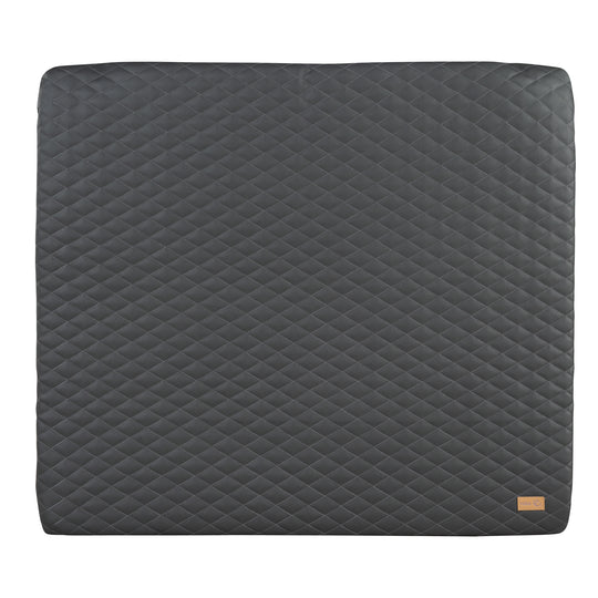 Wickelauflage 'Luxe' 85x75, abwischbares PU-Leder, Design 'Graphite gesteppt'
