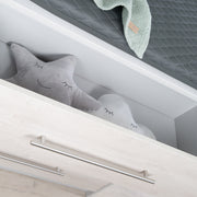 Materassino fasciatoio "Luxe" 85x75, in pelle PU lavabile, design "Grafite trapuntato"