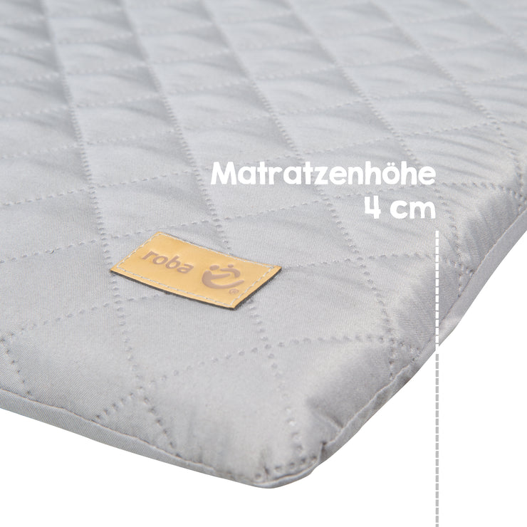 Matelas à langer soft "roba Style", 85 x 75 cm, essuyable, gris argenté