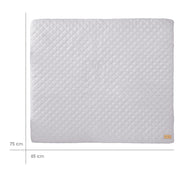 Wickelauflage soft 'roba Style', 85 x 75 cm, abwischbar, silbergrau