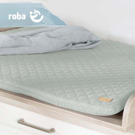 Wickelauflage soft 'roba Style' 85x75 cm, abwischbar, frosty green