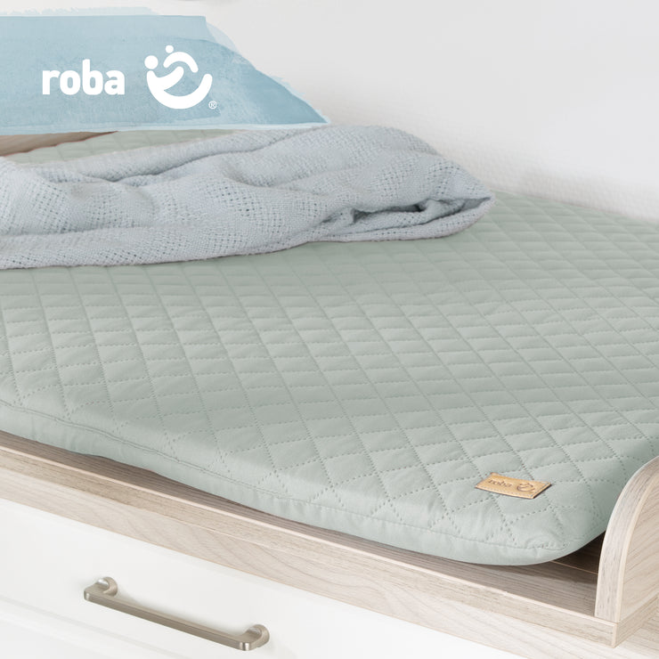 Matelas à langer soft "roba Style", 85x75 cm, essuyable, vert givré