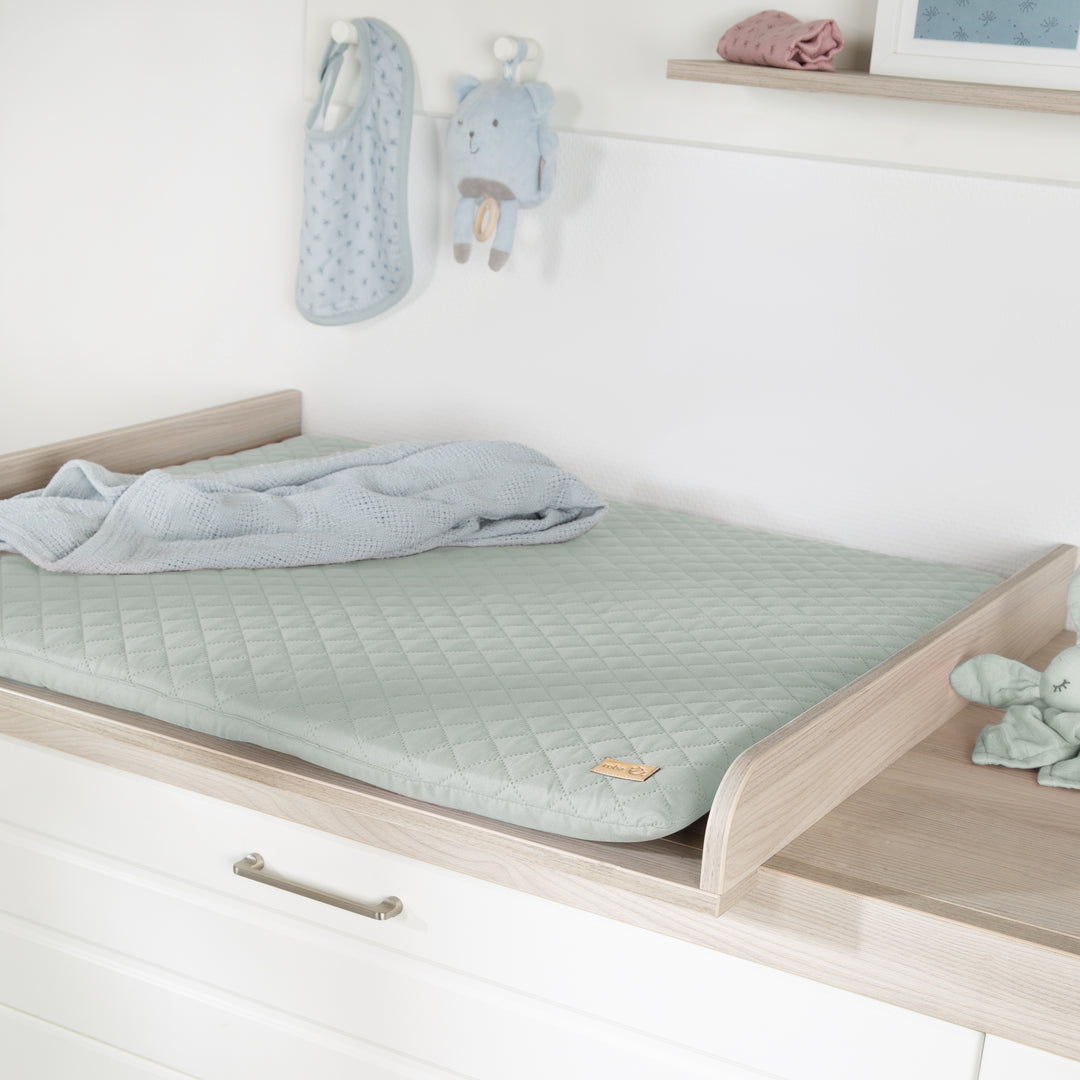 Wickelauflage soft 'roba Style' 85x75 cm, abwischbar, frosty green