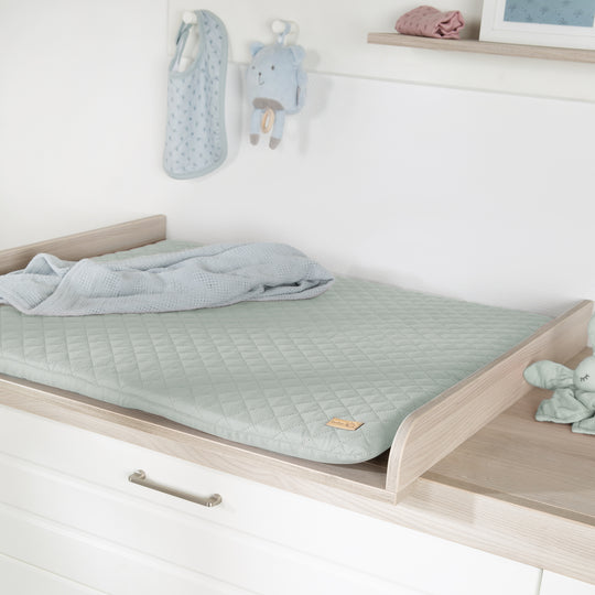 Wickelauflage soft 'roba Style' 85x75 cm, abwischbar, frosty green