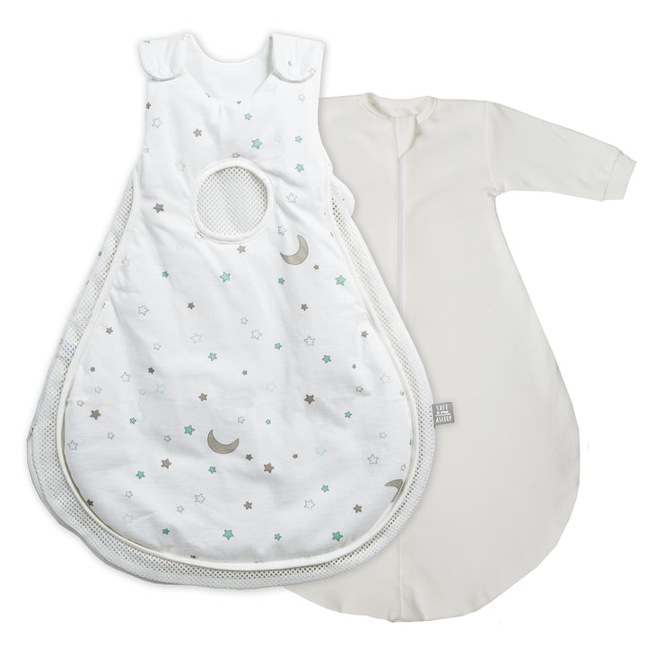 Saco de dormir 'safe asleep®' Air PLUS, diseño 'Sternenzauber' incl. mameluco