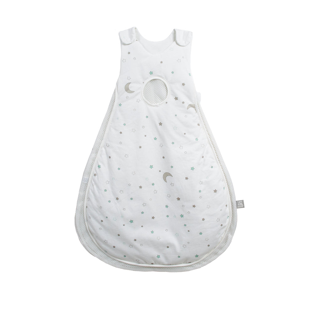 'safe asleep®' gigoteuse bébé Air 'Sternenzauber' - Jersey de coton - Blanc / Gris clair