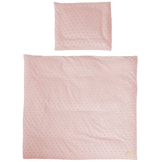 Organic Cradle Bedding 'Lil Planet', 2-Piece Set, Pink / Mauve, 80 x 80 cm, Jersey GOTS Certified