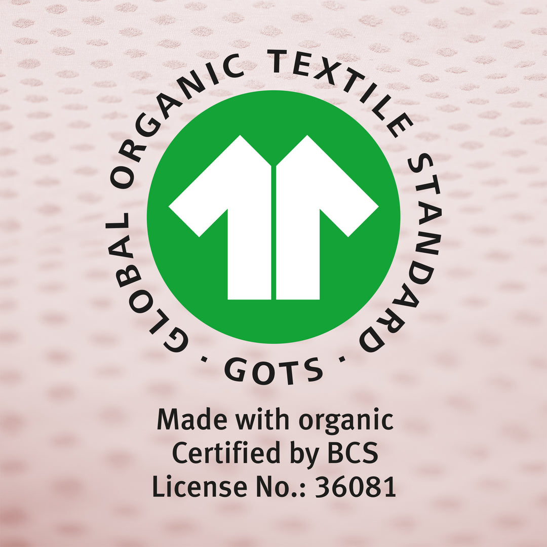 Organic Cradle Bedding 'Lil Planet', 2-Piece Set, Pink / Mauve, 80 x 80 cm, Jersey GOTS Certified