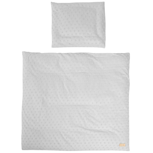 Organic Cradle Bedding 'Lil Planet', 2-Piece Set, Silver Grey, 80 x 80 cm, Jersey GOTS Certified