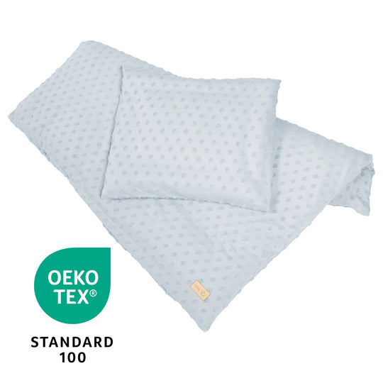 Organic Cradle Bedding 'Lil Planet', 2-Piece Set, Light Blue, 80 x 80 cm, Jersey, GOTS