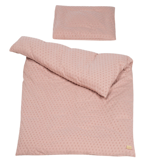 Biancheria da letto biologica 'Lil Planet', 2 pezzi, rosa/malva, 100 x 135 cm, jersey certificato GOTS