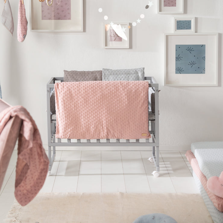 Organic bed linen 'Lil Planet', 2-pc., Rosa/Mauve, 100 x 135 cm, Jersey GOTS certified