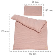 Ropa de cama orgánica 'Lil Planet', 2 piezas, rosa/malva, 100 x 135 cm, certificado Jersey GOTS