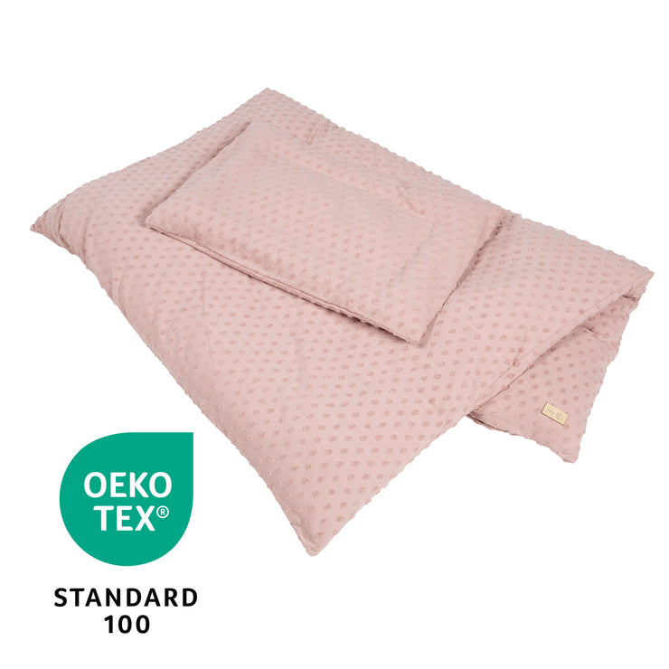 Organic bed linen 'Lil Planet', 2-pc., Rosa/Mauve, 100 x 135 cm, Jersey GOTS certified