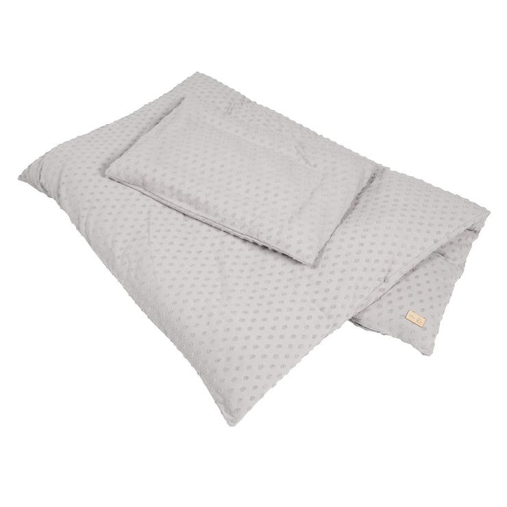 Organic bed linen 'Lil Planet', 2-part, silver-gray, 100 x 135 cm, GOTS certified jersey