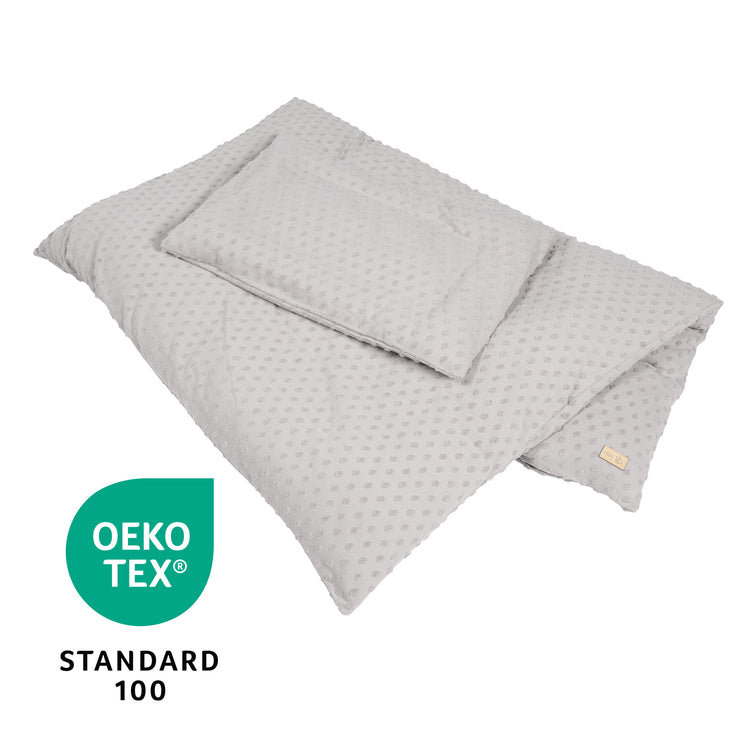 Organic bed linen 'Lil Planet', 2-part, silver-gray, 100 x 135 cm, GOTS certified jersey